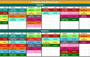 Planning des vacances