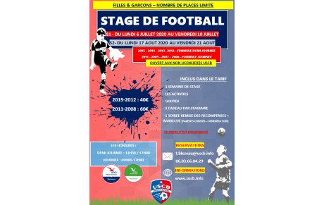 Stage de football ouvert à tous ! 